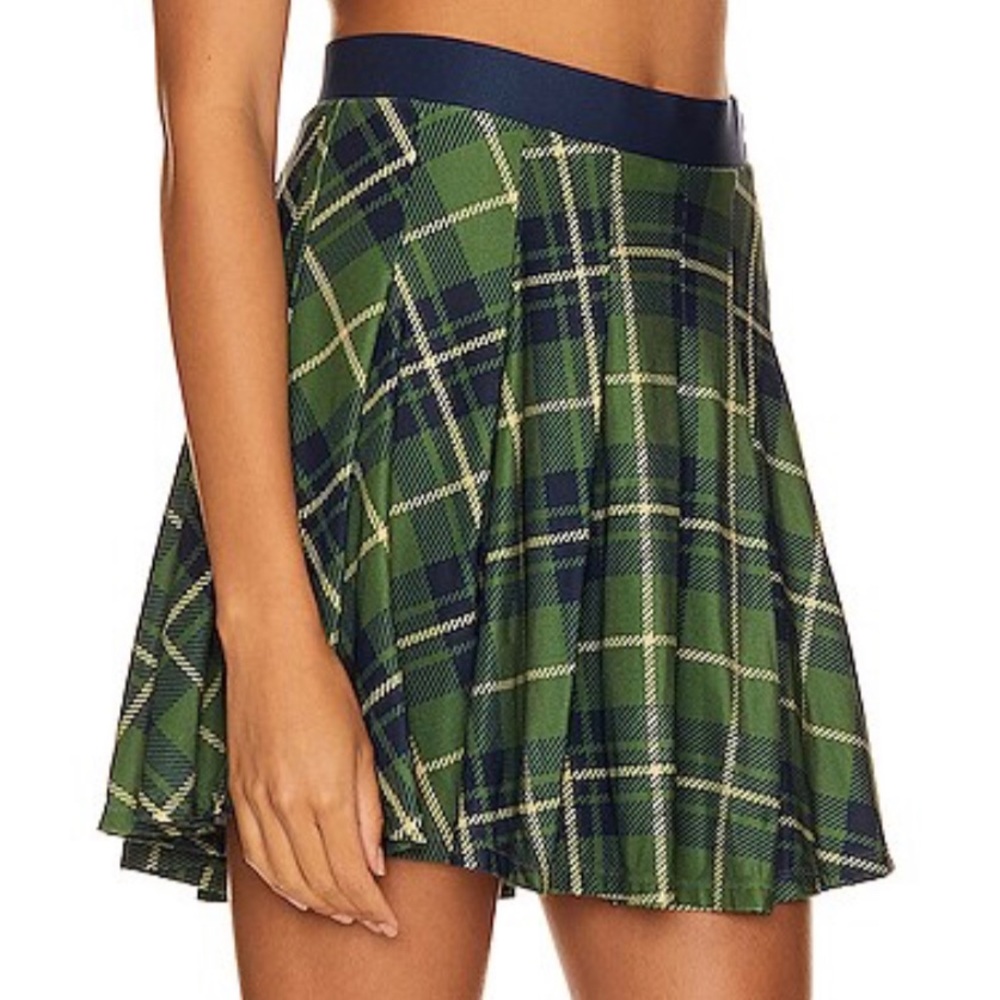 WeWoreWhat Revolve Green Plaid Tennis Skort Large NWT